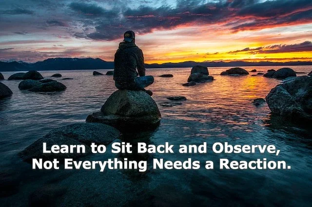 Learn To Sit Back and Observe. Not Everything Need – Tymoff